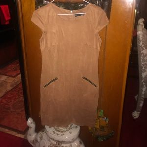 Tan dress (velvety suede mix material)